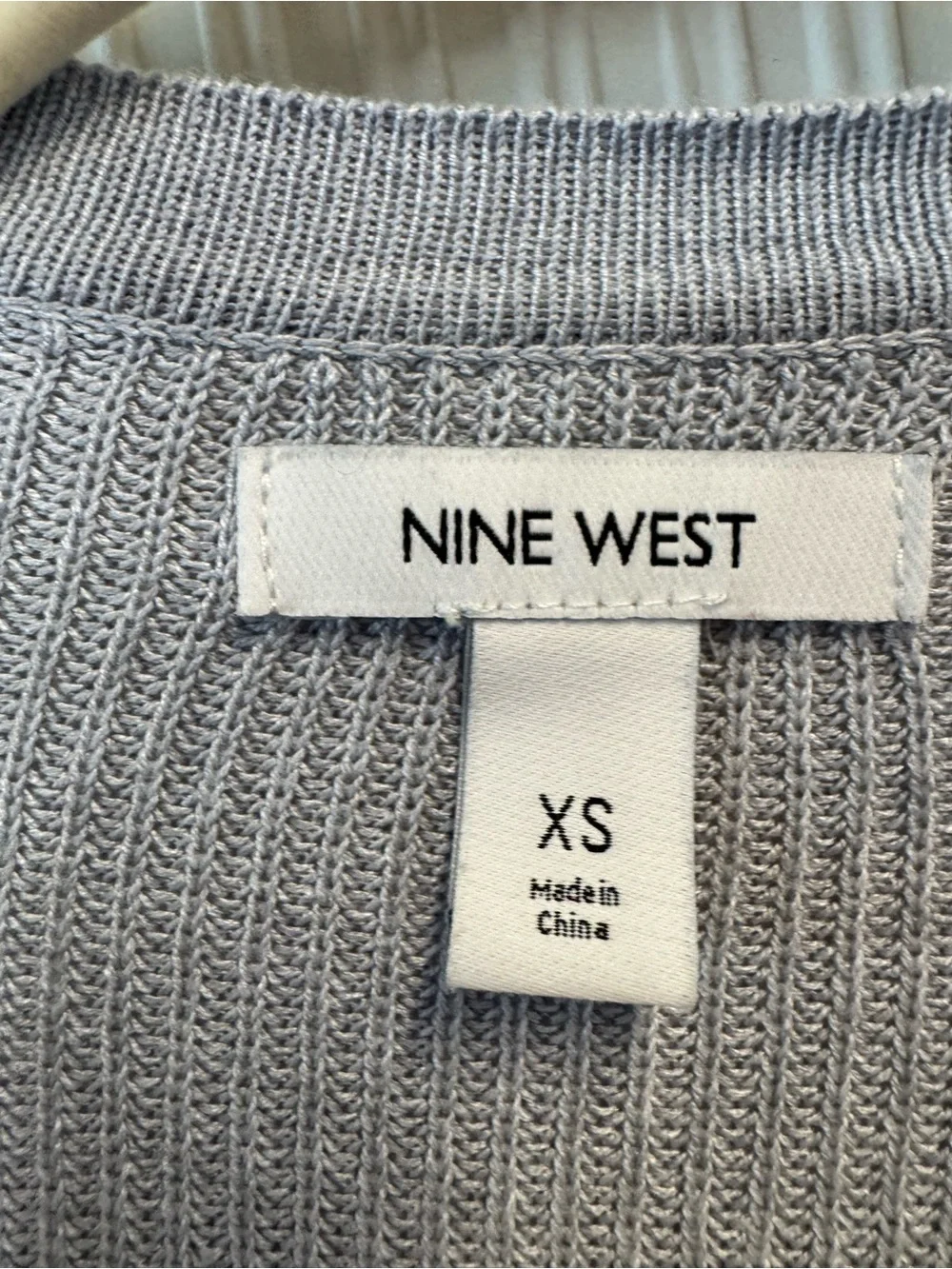 Nine West Light Blue Open-Front Women's Cardigan Sweater